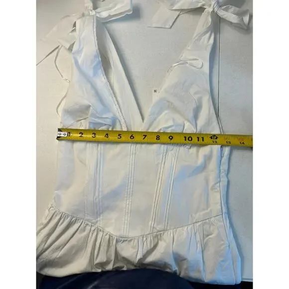 Zara Poplin Midi Dress With Ties Women's Size XS - NWTs Coquette - Picture 10 of 12